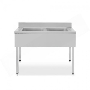 Plonge inox 1200 mm avec 2...