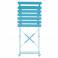 Chaises de terrasse en acier Bolero bleu turquoise