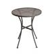 Table bistro ronde en acier ajouré Bolero grise 600mm 