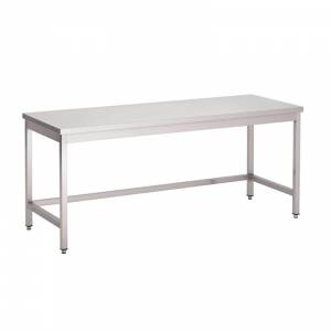Table inox 1600 x 700 x 850mm sans étagère basse 