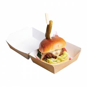 Boîtes burger kraft compostables Colpac standards 108mm (lot de 250)