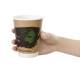 Gobelets boissons chaudes compostables en PLA double paroi Fiesta Green 355ml (x500)