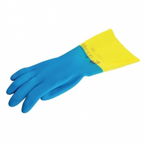 Gants contact alimentaire et nettoyage étanches bleus Mapa Ultranitril 475 L