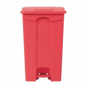 Poubelle à pédale frontale large Slim Jim Step-On Rubbermaid blanche 68L