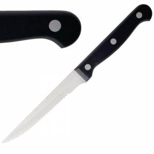 Couteaux à steak arrondis Olympia noirs (x12)