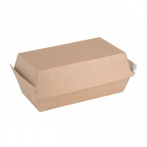 Boîtes 3 compartiments avec couvercle à charnière compostables en bagasse Fiesta Green 201mm (lot de 200)