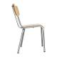 Chaises avec assise et dossier en bois Bolero Cantina gris métal (lot de 4)