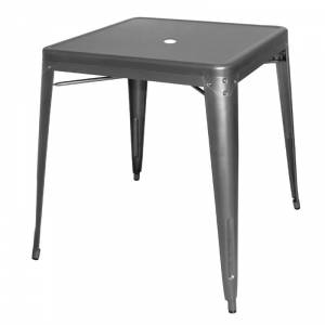 Table bistro carrée en acier noir Bolero 668mm