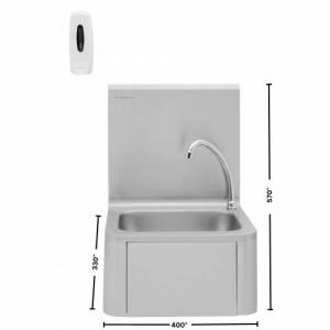 Lavabo de 40x40cm avec un robinet mitigeur (Raccordement d'eau froide et chaude)