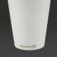 Couvercles compostables pour gobelets boissons chaudes Vegware 34 cl / 45,5 cl (x1000)