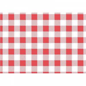 Papier ingraissable vichy rouge 190 x 310mm (lot de 200)