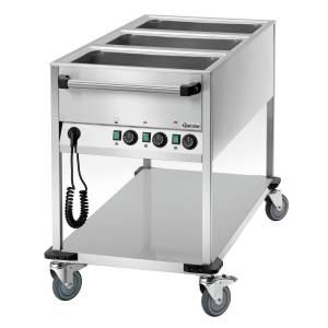 Chariot bain-marie, 3 x 1/1 GN - 2100 watts - 230 Volts - Bartscher