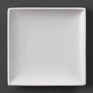Assiettes carrées blanches Olympia Whiteware 140mm (lot de 12)