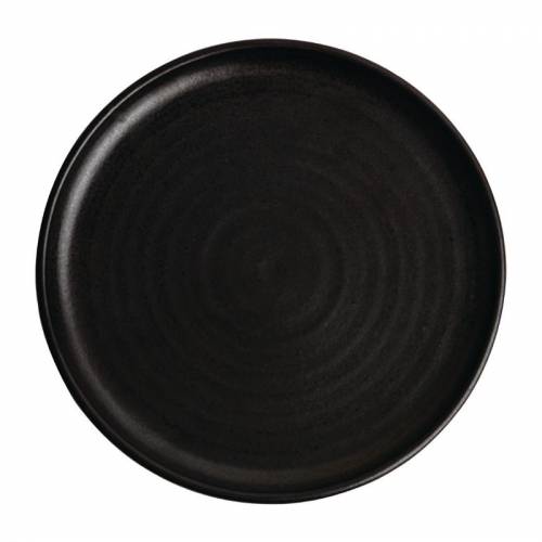 Assiettes plates noir mat Olympia Canvas 26,5 cm