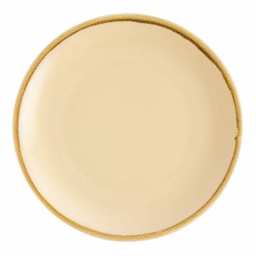 Assiette plate ronde  280mm couleur sable Olympia Kiln