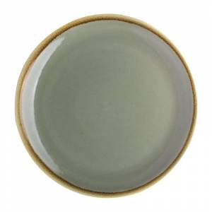 Assiette plate 230mm ronde couleur mousse Kiln Olympia  lot de 6