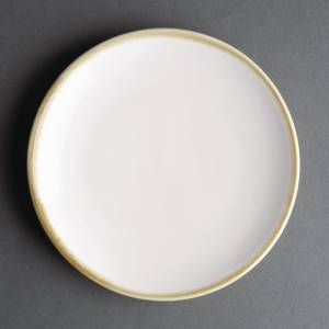 Assiettes plates 178mm rondes couleur craie Kiln Olympia  lot de 6