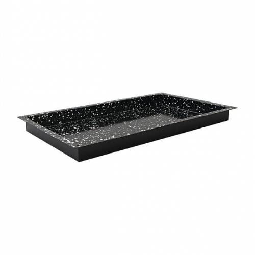 Plaque De Cuisson émaillée Pour Four Bosch/Siemens - 465x375x30 Mm, Acier Inox, Noire, Amovible