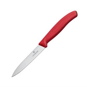 Couteau d'office pointu 10cm - Rouge - Victorinox