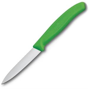 Couteau d'office lame bout pointu 80mm - Victorinox vert