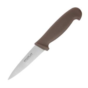 Couteau d office marron - 90mm - Hygiplas