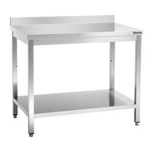 Table de travail 1300 x 700 mm - inox - avec étagère - Bartscher