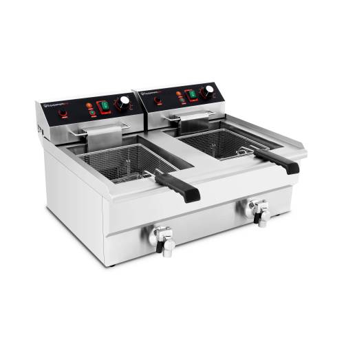 Friteuse électrique professionnelle 2x10L - 6KW Friteuse électrique professionnelle 2x10L - 6KW