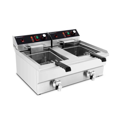 Friteuse électrique professionnelle double bacs 2 x 8L