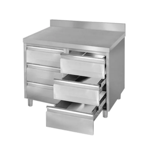 Armoire à tiroirs 100x60cm - en acier inoxydable - Equipementpro