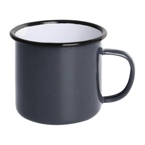 Mug Gris et Noir 350 ml - Lot de 6 - Olympia