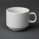 Tasse à Thé Empilable Blanche 200 ml Whiteware - Lot de 12 - Olympia