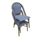 Chaise style parisien en rotin - Bleues - Lot de 2 - Bolero