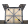 Tabouret bistro haut en acier gris avec assise en bois - lot de 4 - Bolero