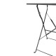 Table de terrasse carrée en acier noire 600mm - Bolero