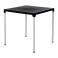 Table carrée avec pieds aluminium noire - Bolero