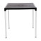 Table carrée avec pieds aluminium noire - Bolero