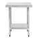 Table de travail professionnelle 60x60cm inox sans rebord - Vogue