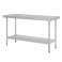Table Inox 1800x700mm sans rebord en acier inoxydable - Vogue