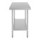 Table Inox 1800x700mm sans rebord en acier inoxydable - Vogue