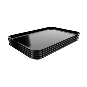 Plateau de service rectangulaire 46x36 cm surface lisse