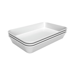 Plateau de service rectangulaire inox 500 x 360 mm P006 - APS 